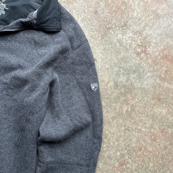 Kuhl Revel 1/4 Zip Fleece Pullover Mens Large Charcoal Gray 3007 Base Layer - Picture 3 of 8